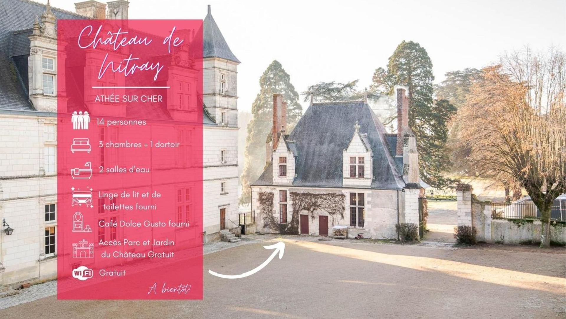 16Th Century Hunting Lodge - Chateau De Nitray Athée-sur-Cher Exterior foto